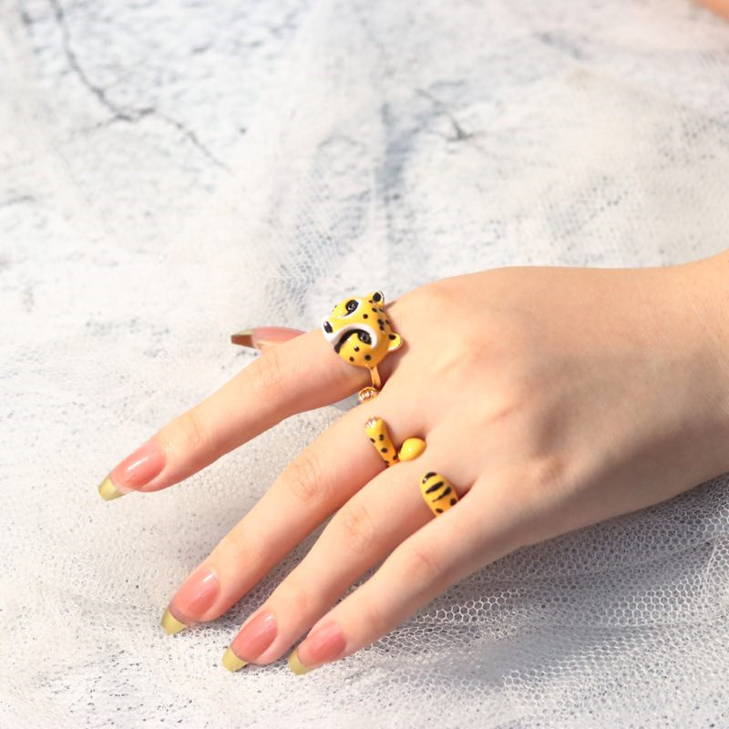 15g Weight Open Rings Classification 1 Set Quantity Holiday, Daily Occasion Alloy Material Animal, Cartoon Pattern All Seasons Season Women's Gender Plating Design Original Design, Cute Style Original Design Cute Animal Cartoon Alloy Plating Women's Open Rings 11