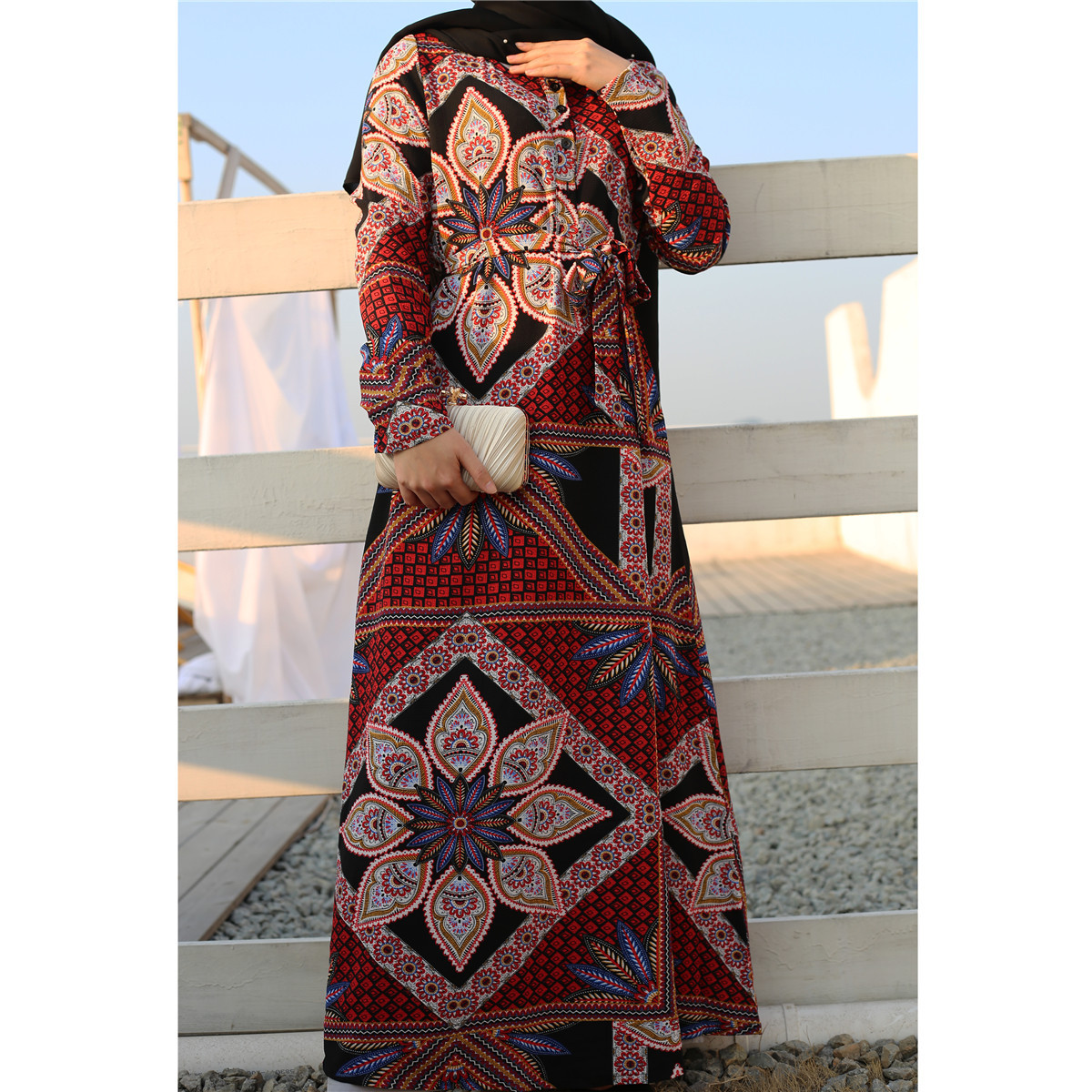 Arab Fashion Hui Long Dress Loose Large...