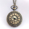 Silver white double-sided polishing cloth, retro pocket watch, antique necklace suitable for men and women, Birthday gift