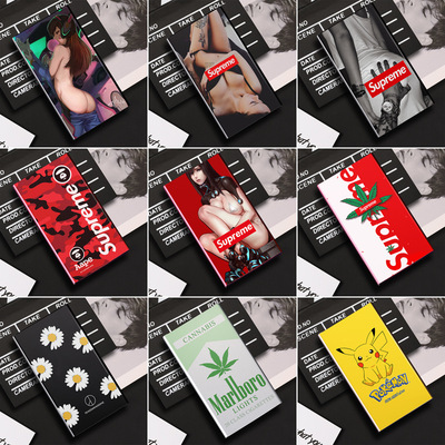 20支裝超薄自動彈蓋鋁合金潮牌SUP滑蓋粗細香煙盒軟硬包散裝通用