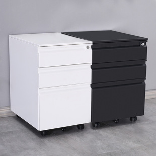 Factory direct steel movable cabinet electronic code lock three pumping mobile cabinet desk cabinet storage data Cabinet
