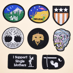 English-style embroidered fabric patches, letters and numbers badges, clothing accessories, patch, shoe and hat, bag and accessories, direct factory sales