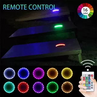 亚马逊热销24键遥控七彩16色RGBLED沙包板灯cornhole light