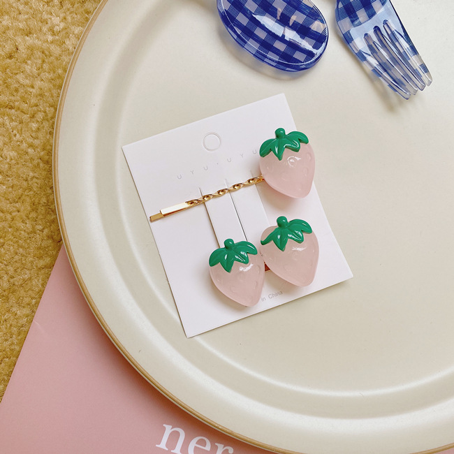 Korea Fashion Cute Fruit Three-dimensional Cartoon Hair Clip Plastic Duckbill Wholesale Nihaojewelry display picture 3