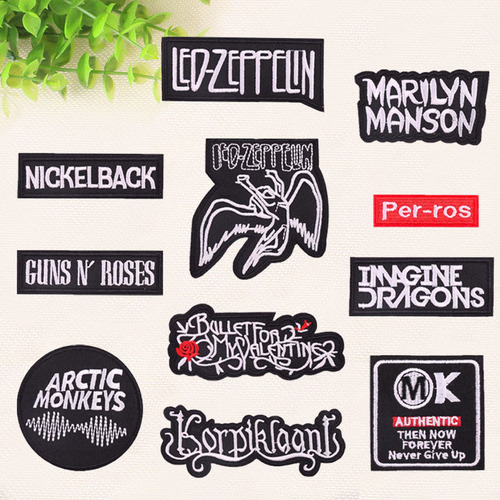 Embroidered Fabric Patches, Premium Computer-Embroidered Badges—DIY Angel Rose & English Letter Badges for Clothing Decoration and Patching