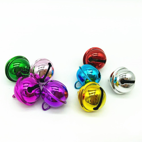 Candy color 22 one-word wire bell Christmas diy accessories wind chime pendant pet collar colorful metal bell