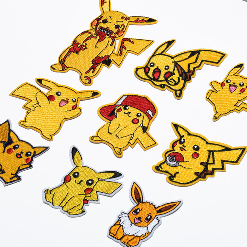 Junle factory direct sales cartoon embroidery cloth stickers animation character badge stickers clothing accessories DIY patches stickers can be approved