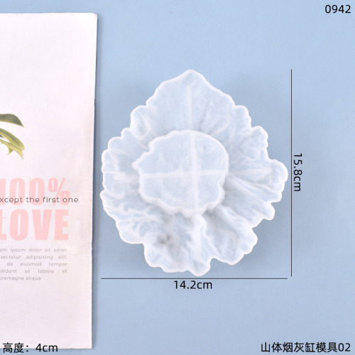 Poppy diy crystal glue mold homemade creative mountain ashtray silicone mold factory direct sale