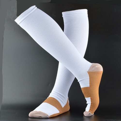 Ankle protection compression socks, sports compression socks, copper fiber mid-calf slim calf sleeves