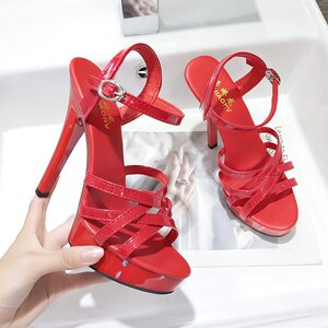 鱼嘴高跟鞋女2021新款韩版shoes细跟凉鞋手工外贸女鞋厂家批发