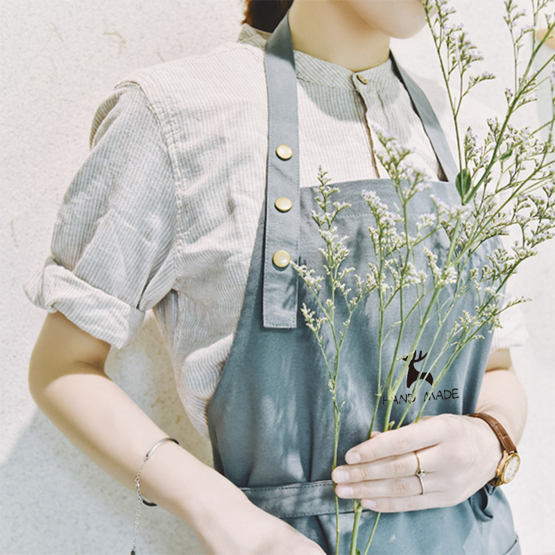 Cocina simple delantal de las mujeres moda hogar creativo nórdico impermeable transpirable ropa arte trabajo para imprimir logo