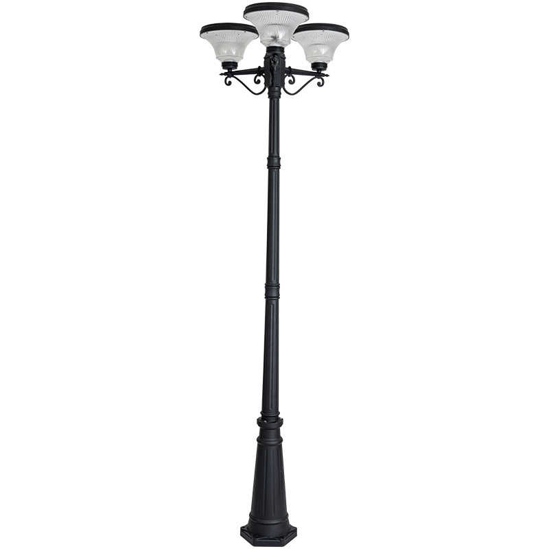 多头高杆太阳能一体化照明庭院灯 户外新农村草坪广场市电路灯