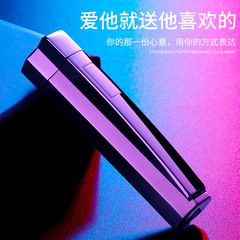 KJ905八角柱形側打充氣防風直衝打火機 OEM廣告logo定製跨境新品