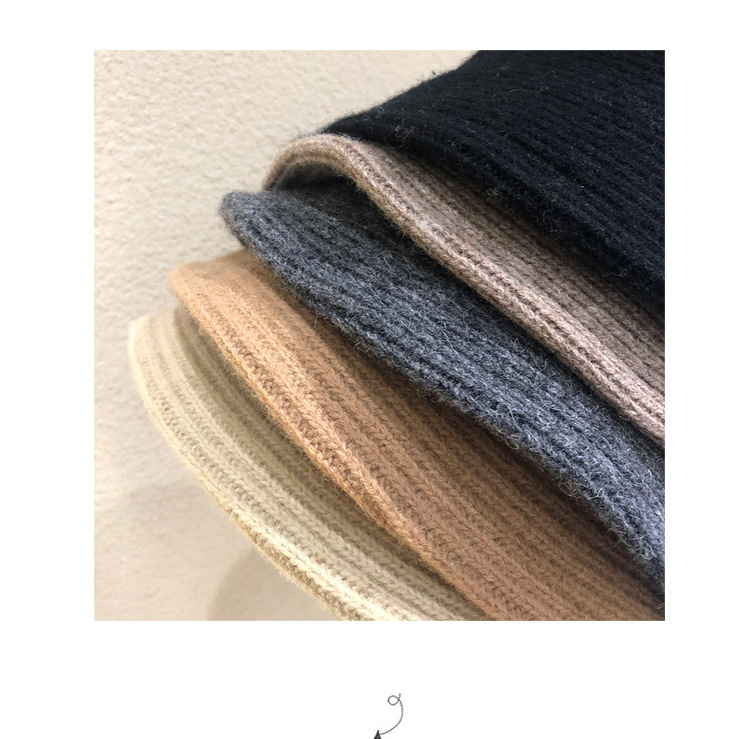 Fischerhut für Erwachsene im Herbst und Winter, Kinder, verdickte, warme, gestrickte Wollmütze, modischer Beckenhut_voghion.com