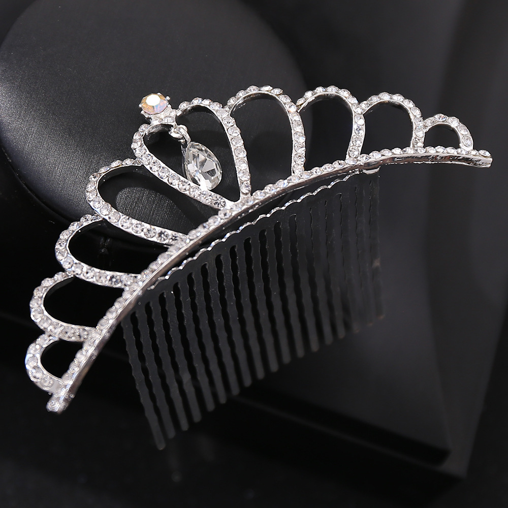 Princess Crown Alloy Inlay Rhinestones Hair Combs display picture 4