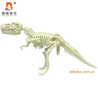 益智拼装恐龙化石玩具 智力开发可重复拆装恐龙骨架婴幼儿教具