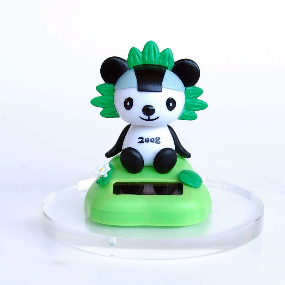 Fuwa PVC мультяшный автомобиль-переносчик, украшение с солнечной энергией и часовым дисплеем, практическое украшение для авто, изготовление на заказ