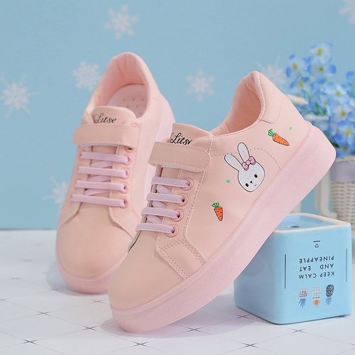 White shoes new spring and autumn Korean version children's shoes breathable cute soft bottom girls' sports shoes size 30 to 40
