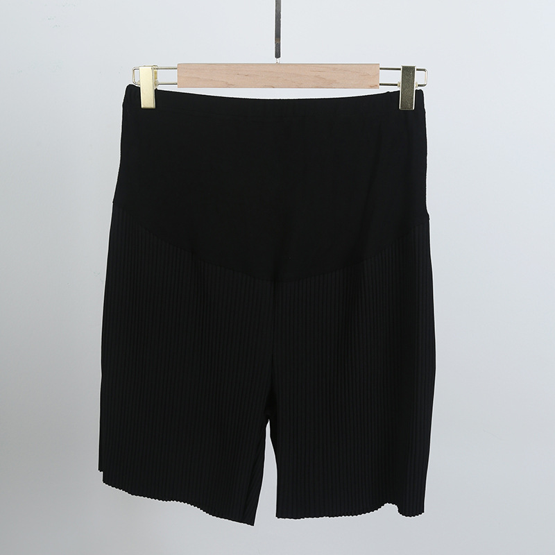Pantalones cortos de mujer embarazada transpirables de verano directo de fábrica pantalones de pierna ancha de mujer embarazada pantalones plisados moda estilo coreano pantalones de soporte de vientre ropa de maternidad