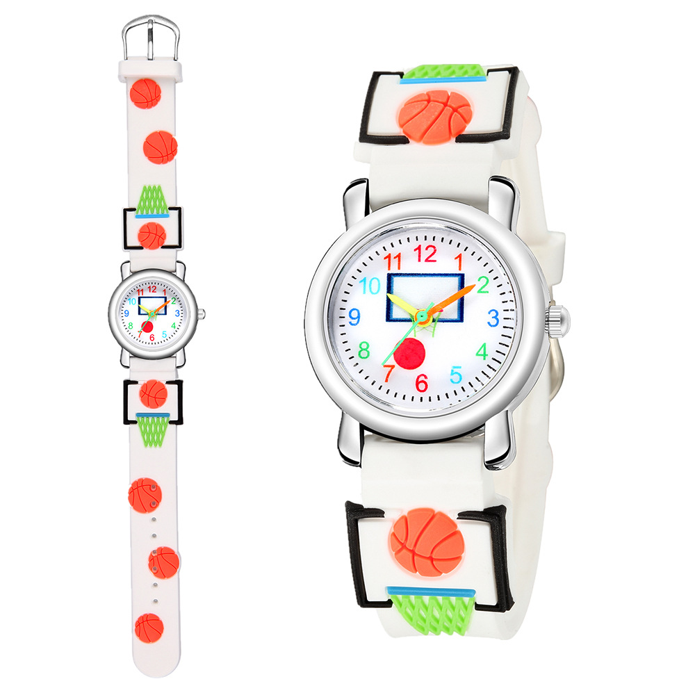 3d Geprägte Kinder Uhr Basketball Muster Schüler Sport Uhr Grundschüler Junge Sport Uhr Watch display picture 10