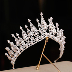 Japanese and Korean bridal wedding headwear, exquisite rhinestone crown headband, hair accessories, super fairy crown and makeup, princess wedding accessories