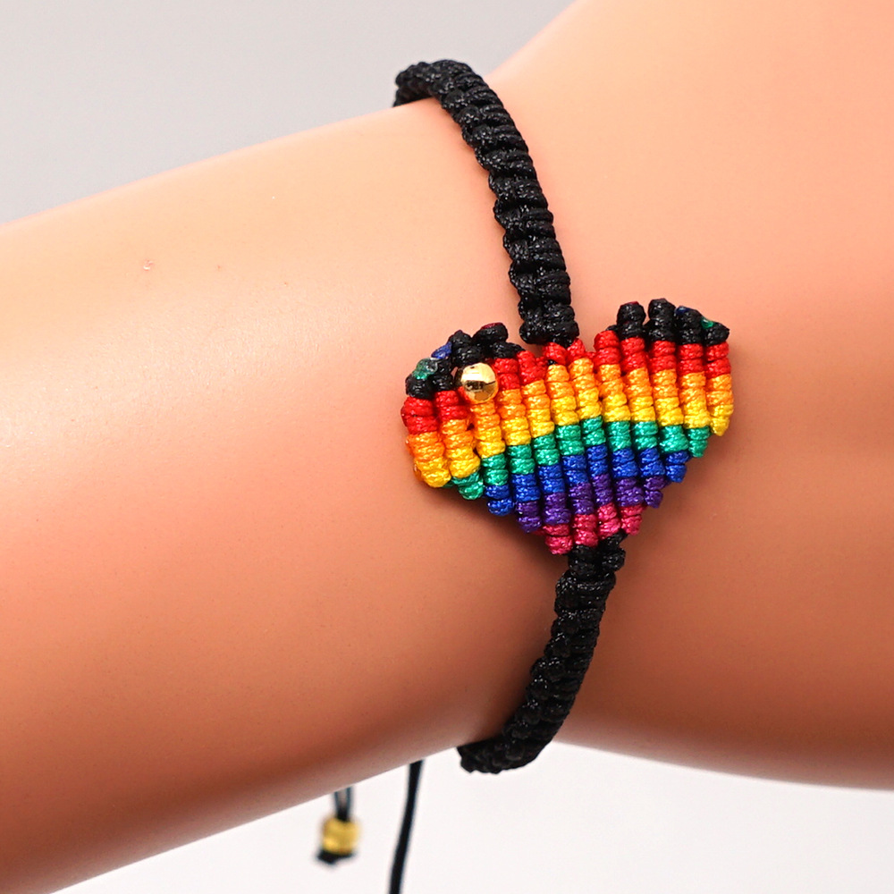Rainbow Love Lady Bracelet Korean Love Friendship Rope Hand-knitted Jewelry display picture 18