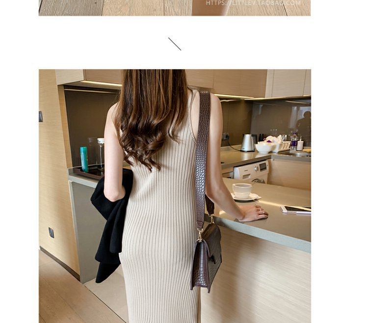 temperament slim knit suspender dress Nihaostyles wholesale clothing vendor NSFYF76648