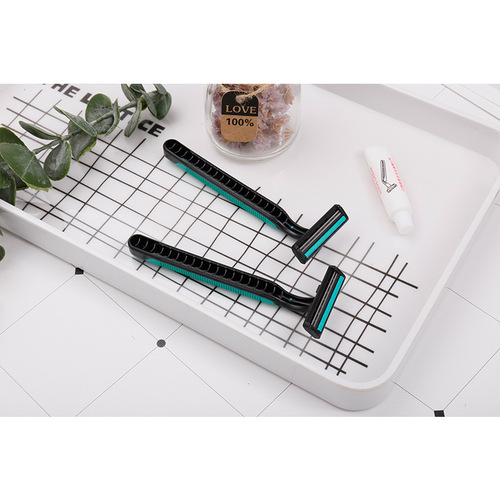 Hotel paid supplies plastic box disposable razor double blade manual razor with shaving cream