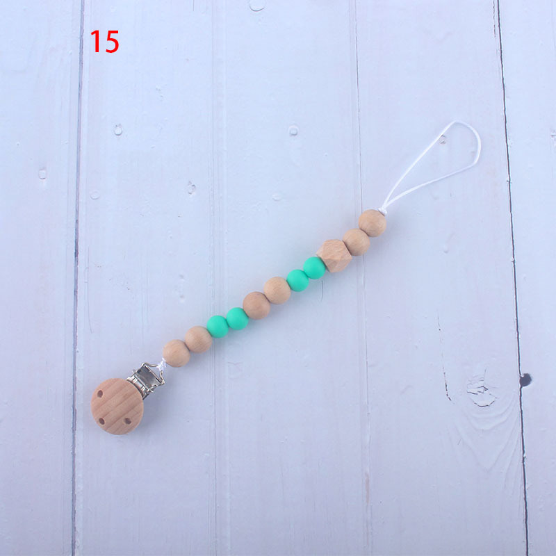 Nueva fábrica directa bebé Beech juguete mordedor bebé chupete de silicona pezón anti-gota cadena materna y infantil suministros