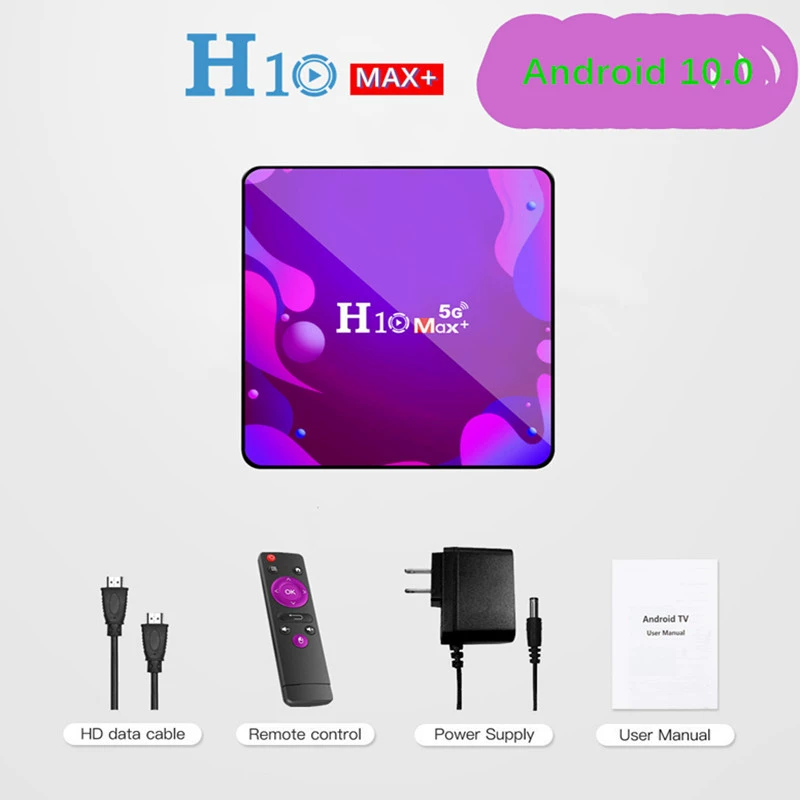 ТВ-приставка H10 MAX+Skytop h313 2 ГБ/16 ГБ 4K Android 10.0 5G двухчастотный WIFI номер показать