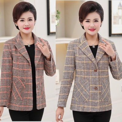 中老年女装春装短外套妈妈装春秋款小西装中年女2019新款修身外套