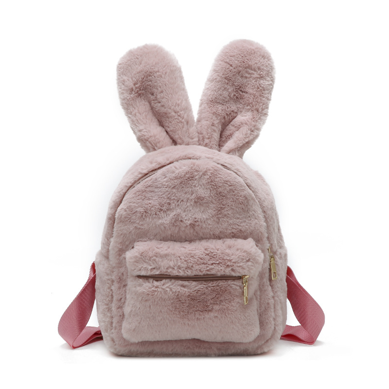 女包新款时尚秋冬季双肩包洋气兔子耳朵校园学生书包工厂直供