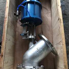 下展式放料阀DN125 气动不锈钢上展放料阀 Y型卸料阀