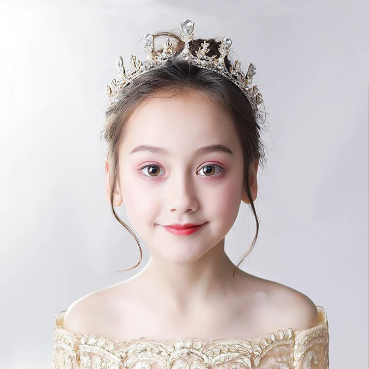 Children's tiara for princess, crown, golden headband, hair accessory, “Frozen”, Birthday gift