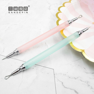 Sandyipin Acne Removal Traceless Storage Portable Candy Color Easy Acne Squeezing Watermelon Powder Mint Green Acne Needle