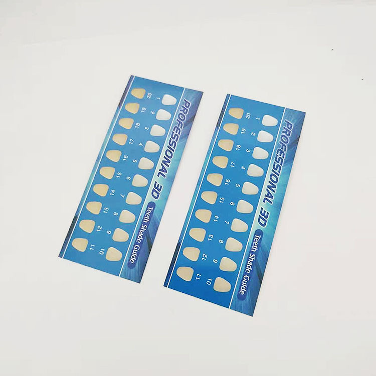 OEM廠家直售牙齒比色卡牙齒白度比色板牙齒美白比色卡紙