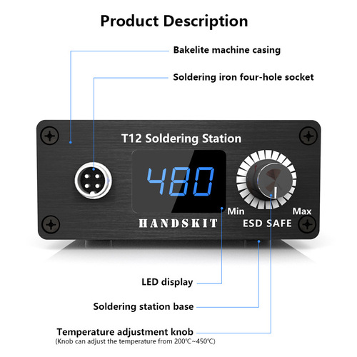Mini T12 soldering station DC 19V-24V 72W thermostat digital electronic soldering station soldering iron welding tool