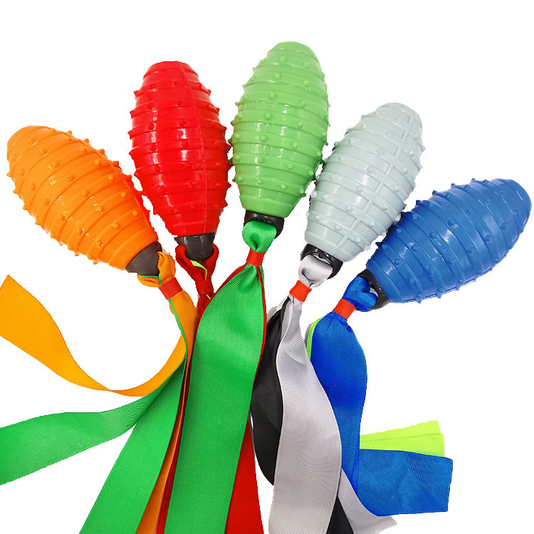 Pet TPR cinta vocal Bola de juguete Bola de limpieza dental molar entrenamiento de lanzamiento de la fábrica de juguetes para perros resistentes a mordeduras al por mayor