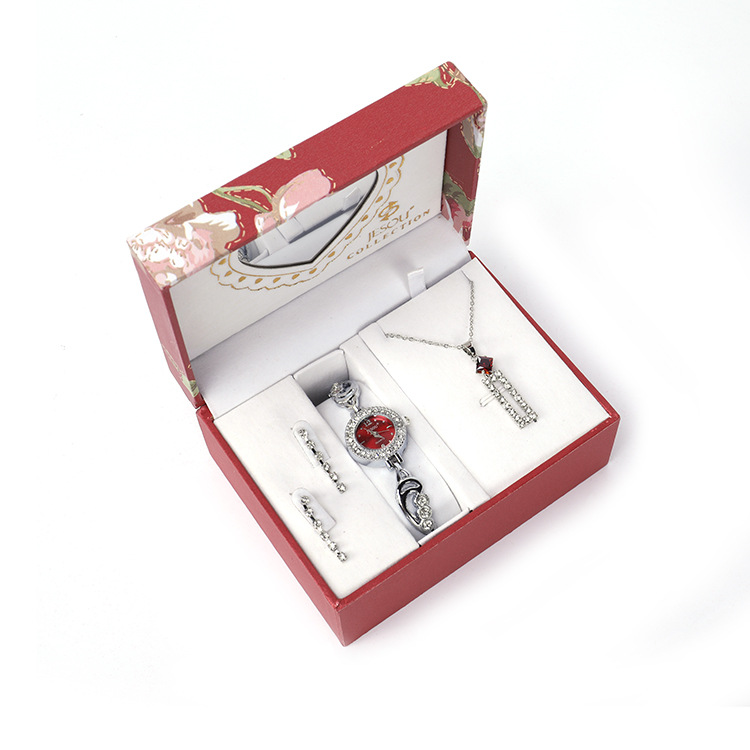 Ensemble De Colliers De Boucles D&#39;oreilles De Montre D&#39;alliage De Dames De Mode display picture 1