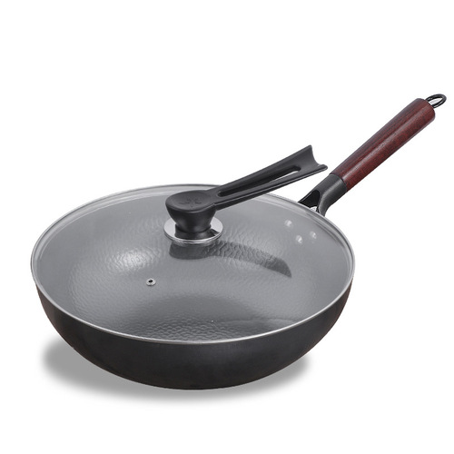Pot lid household cap transparent tempered glass soup pot steamer stir-fry pot lid 32cm stainless steel round soup pot lid