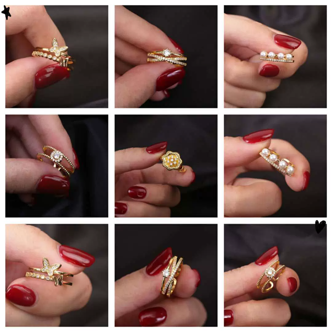 ins潮戒指女小众设计时尚个性轻奢高级感冷淡风食指指环开口手饰