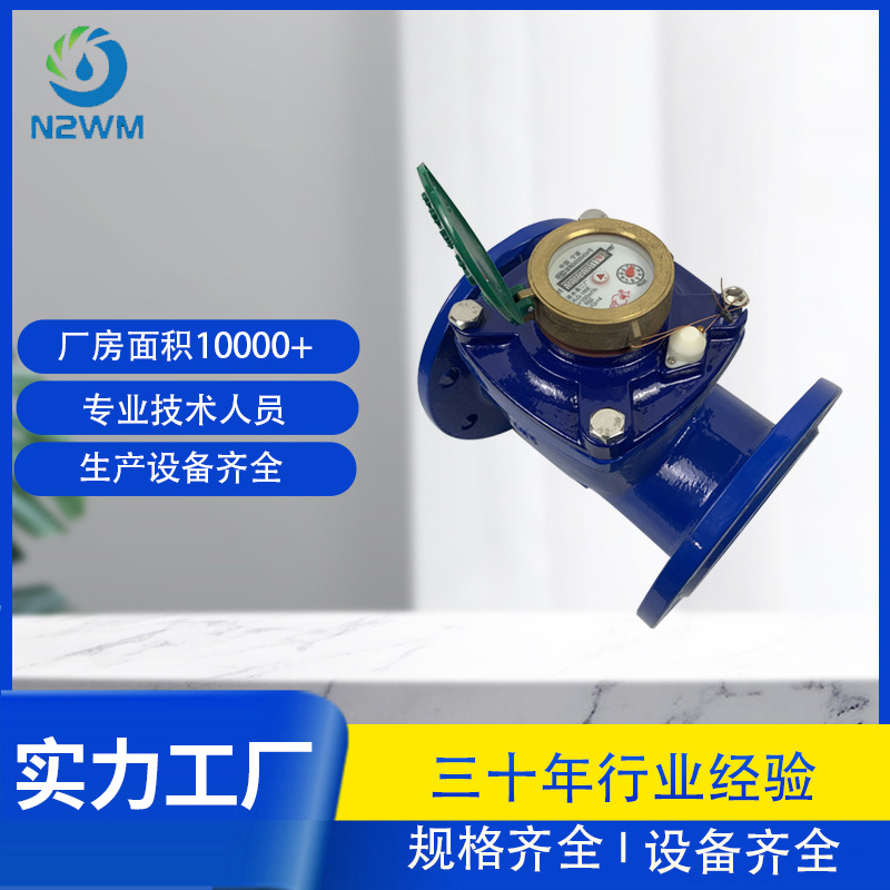 宁波二厂法兰dn100dn150铁壳螺翼式干式可拆卸芯数字表高精度计量