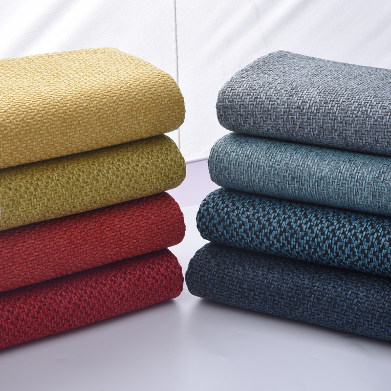 厂家直销 粗麻面料 沙发布料 棉麻布料仿麻布 箱包工程软包装饰布|ms