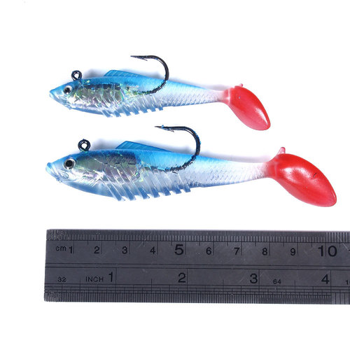 HENGJIA popular bag lead fish 11.5G19.8G soft bait T tail sub-bait submersible ice fishing bait