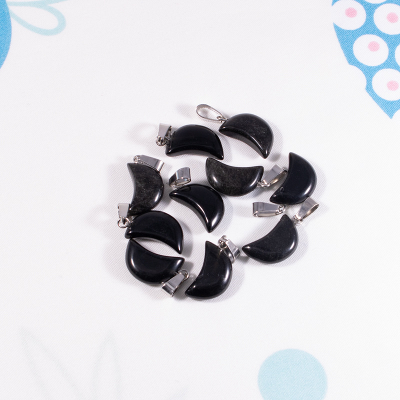 Fábrica al por mayor natural Rosa piedra Luna COLLAR COLGANTE DIY joyería haciendo pendientes accesorios de la joyería en stock