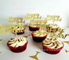 Happy New Year Cake Respuent Dessert Cake Plug -in Caps Baking Cake Decoration New Year Decoration Cake Flag