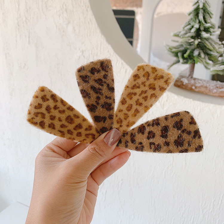 Korean  New Leopard Print Plush Hairpin display picture 33