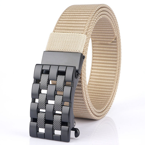 Canvas automatic buckle belt woven nylon pants belt young students casual men's belt factory direct sale