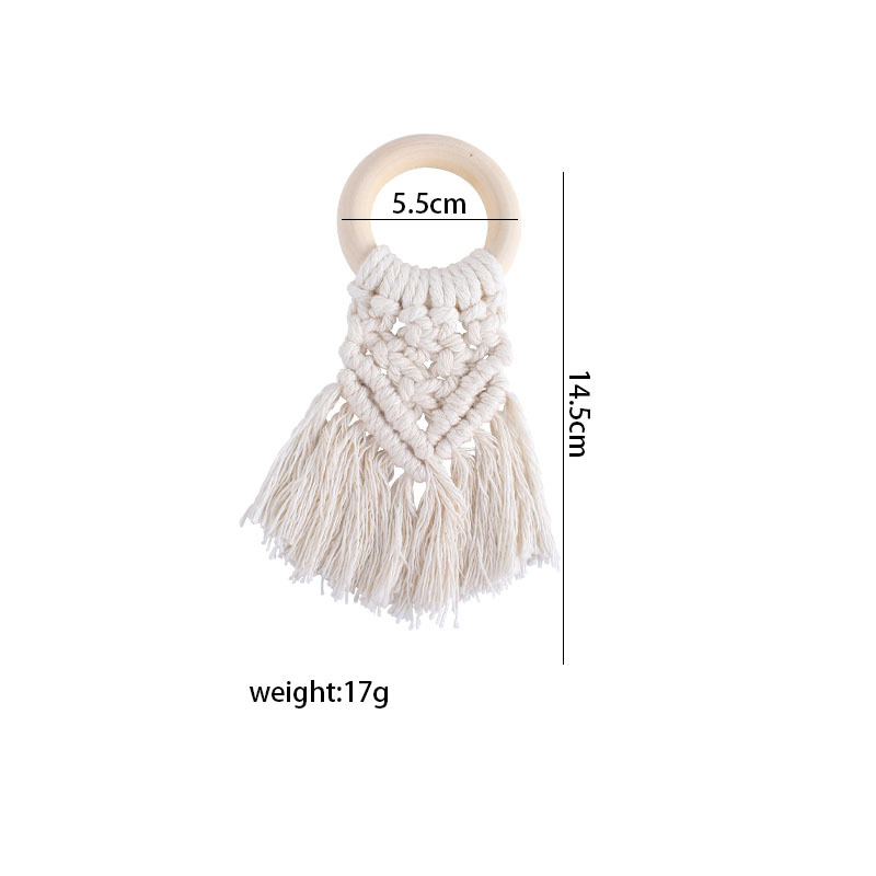 Nuevo tejido hecho a mano de la borla de algodón cuerda Hemu teether bebé molar dientes Shaper bebé creativo pequeño juguete
