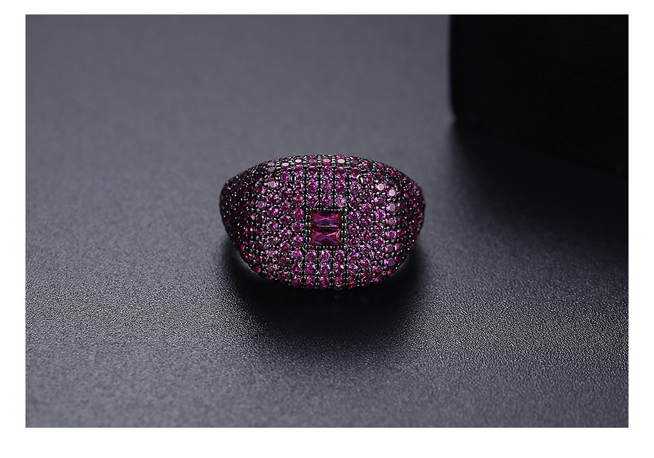 Fashion Hip-hop Brass Inlaid Zirconium Open Ring display picture 4
